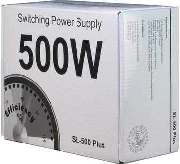 Inter-Tech SL-500 PLUS | 500 Watt ATX PSU | Power Supply | Voeding