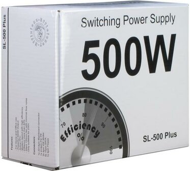 Inter-Tech SL-500 PLUS | 500 Watt ATX PSU | Power Supply | Voeding
