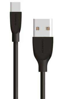 Mobiparts | USB-C naar USB Kabel | 2A | 1m | Zwart
