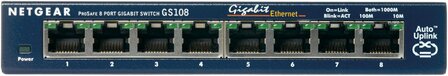 Netgear ProSAFE Unmanaged Switch -  - Desktop - 8 Gigabit Ethernet poorten 10/100/1000 Mbps