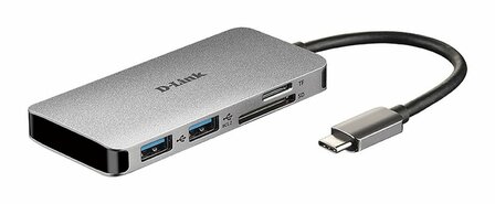 D-Link DUB-M610 | Docking Station &amp; Poortreplicator | USB-C 3.2 Gen 1 | Aluminium/Zwart