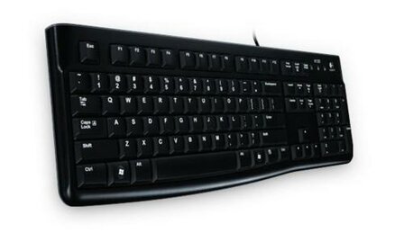 Logitech K120 Corded Keyboard toetsenbord USB QWERTZ Duits Zwart