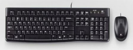 Logitech Desktop MK120 toetsenbord USB QWERTZ Duits Inclusief muis Zwart