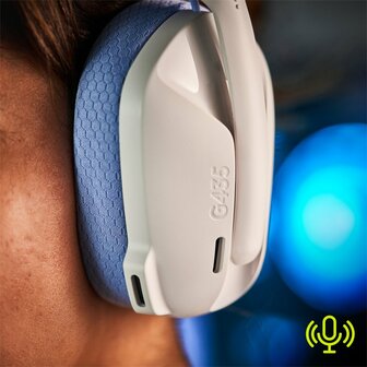 Logitech G G435 | Draadlooze Over-ear Gaming Headset | Bluetooth &amp; USB-A Receiver | Wit/Lilac