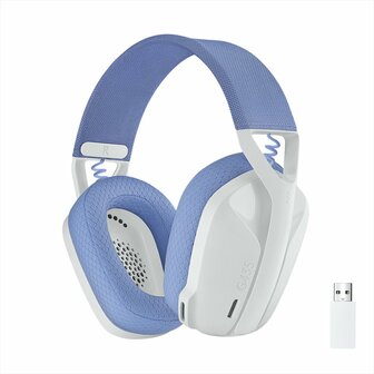 Logitech G G435 | Draadlooze Over-ear Gaming Headset | Bluetooth &amp; USB-A Receiver | Wit/Lilac