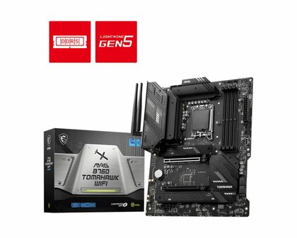 MSI MAG B760 TOMAHAWK WIFI | Socket LGA 1700 | Intel B760 | 4xDDR5 | ATX | Moederbord