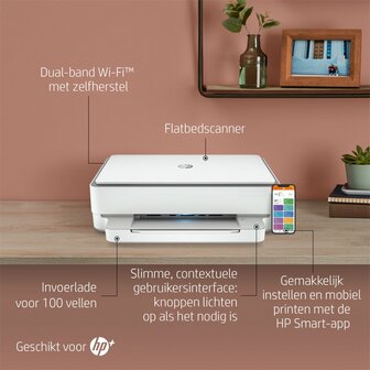 HP Envy 6020e AiO Inkjetprinter | 4800 x 1200 DPI | Wifi | Kleur