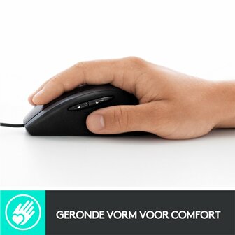 Logitech M500s Advanced | Bedrade Muis | USB-A | 4000 DPI | Zwart/Zilver