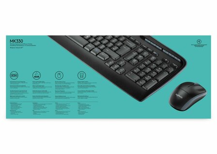 Logitech MK330 | Draadloze Muis en Toetsenbordcombo | QWERTY