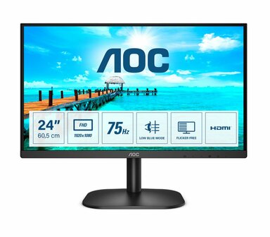 AOC B2 24B2XHM2 computer monitor 60,5 cm (23.8&quot;) 1920 x 1080 Pixels Full HD LCD Zwart