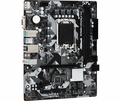 Asrock B760M-HDV/M.2 D4 | Socket LGA 1700 | Intel B760 | 2xDDR4 | Micro-ATX | Moederbord