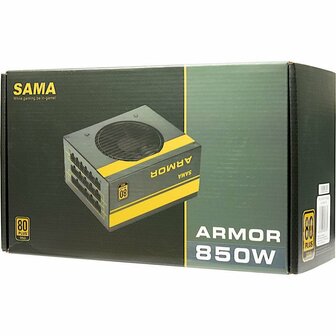 Inter-Tech SAMA FTX-850-B ARMOR | 850 Watt Gold ATX PSU | Modulair | Power Supply | Voeding