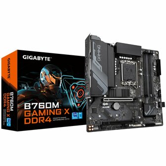 MB Gigabyte B760M GAMING X | Socket LGA 1700 | Intel B760 | 4xDDR4 | Micro-ATX | Moederbord