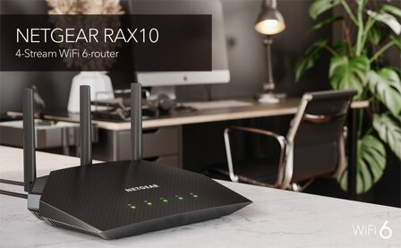 NETGEAR Nighthawk 4-Stream AX1800 WiFi 6 Router (RAX10)