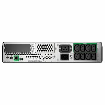 APC Smart-UPS SMT3000RMI2UC | 3000 VA / 2700 W | Rack Mount 2U | 8x IEC C13 &amp; 1x IEC C19 | Pure Sine Wave | SmartConnect &amp; AVR | LCD-scherm