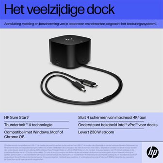 HP G2 Docking Station | Thunderbolt 280W | Zwart