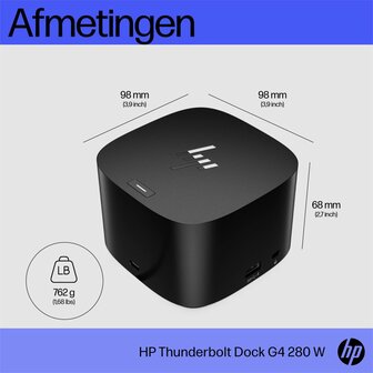 HP G2 Docking Station | Thunderbolt 280W | Zwart