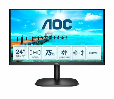 AOC B2 24B2XDAM LED display 60,5 cm (23.8&quot;) 1920 x 1080 Pixels Full HD Zwart