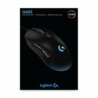 Logitech G403 Hero | Draadloze Gaming Muis | RF-Draadloos | 25.600 DPI | Zwart