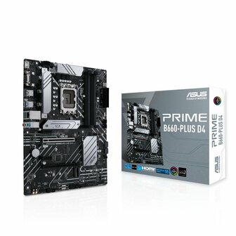ASUS PRIME B660-PLUS D4 | Socket LGA 1700 | Intel B660 | 4xDDR4 | ATX | Moederbord