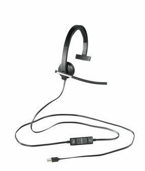Logitech H650e | Bedraade On-ear Mono Headset | USB-A | Zwart/Zilver