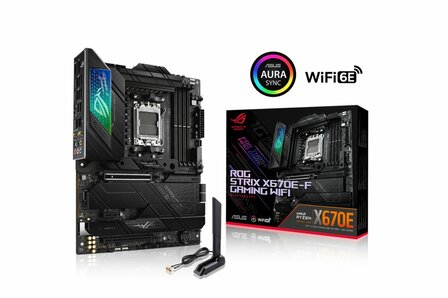 ASUS ROG STRIX X670E-F GAMING WIFI | Socket AM5 | AMD X670 | 4xDDR5 | ATX | Moederbord