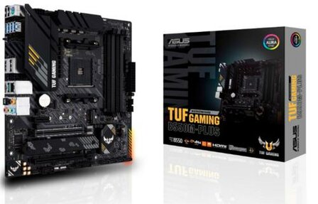 ASUS TUF GAMING B550M PLUS | Socket AM4 | AMD B550 | 4xDDR5 | Micro-ATX | Moederbord