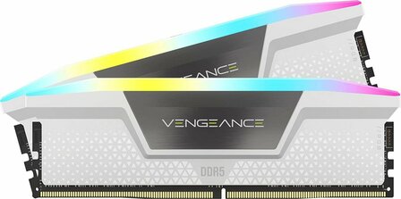 Corsair Vengeance RGB Wit | 32GB 2x16GB DDR5 | 5200MHz | DIMM | CL40 | Geheugenmodule | RAM