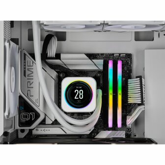 Corsair Vengeance RGB Wit | 32GB 2x16GB DDR5 | 6000MHz | DIMM | CL40 | Geheugenmodule | RAM