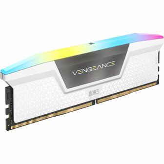 Corsair Vengeance RGB Wit | 32GB 2x16GB DDR5 | 6000MHz | DIMM | CL40 | Geheugenmodule | RAM