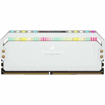 Corsair Dominator Platinum RGB Wit | 32GB 2x16GB DDR5 | 5600MHz | DIMM | CL40 | Geheugenmodule | RAM