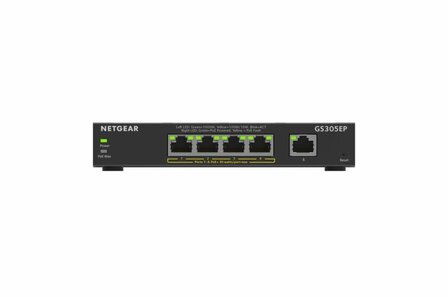 Netgear GS305EP Managed L2/L3 Gigabit Ethernet (10/100/1000) Power over Ethernet (PoE) Zwart