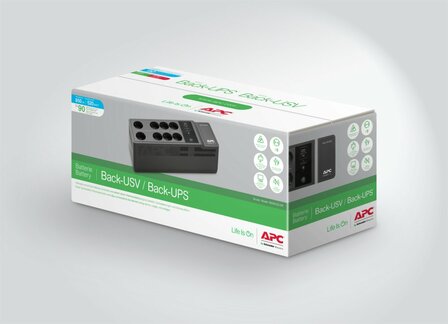 APC Back-UPS BE850G2-GR | 850 VA | 8 Schuko Stopcontacten (6 op Accu) | USB Type-A &amp; C | AVR Spanningstabilisatie | Bescherming tegen Stroomstoringen