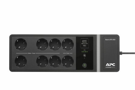 APC Back-UPS BE850G2-GR | 850 VA | 8 Schuko Stopcontacten (6 op Accu) | USB Type-A &amp; C | AVR Spanningstabilisatie | Bescherming tegen Stroomstoringen