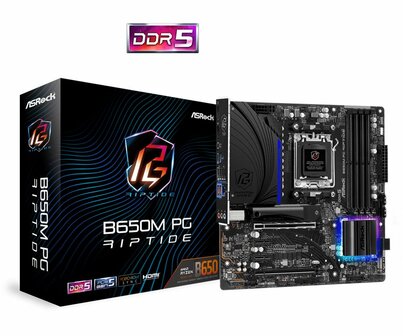 Asrock B650M PG Riptide | Socket AM5 | AMD B650 | 4xDDR5 | Micro-ATX | Moederbord