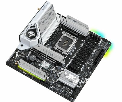 Asrock B760M Steel Legend WiFi | Socket LGA 1700 | Intel B760 | 4xDDR5 | Micro-ATX | Moederbord