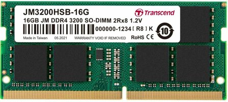 Transcend JetRam JM3200HSB-16G geheugenmodule 16 GB DDR4 3200 MHz