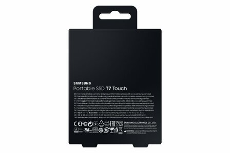 Samsung MU-PC1T0K, T7 Touch, 1000 GB, USB Type-C, 3.2 Gen 2 (3.1 Gen 2), 1050 MB/s, Wachtwoordbeveiliging, Zwart