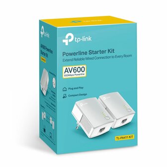 TP-LINK PA411KIT 500 Mbit/s Ethernet LAN Wit 2 stuk(s)