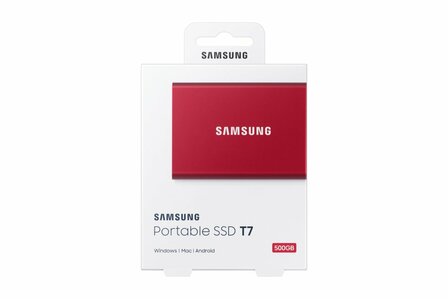 Samsung Portable SSD T7 500 GB Rood