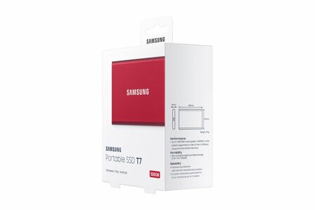 Samsung Portable SSD T7 500 GB Rood