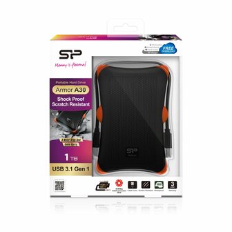 Silicon Power 1TB Rugged Armor A30 schokbestendig, 2.5&quot; USB 3.0 Military Grade Portable Hard Drive