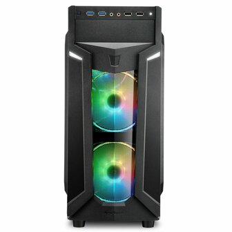 Sharkoon VG6-W RGB | Midi Tower Case | Zwart