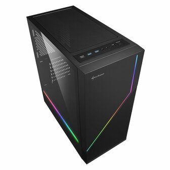 Sharkoon RGB Flow | Midi Tower Case | Zwart