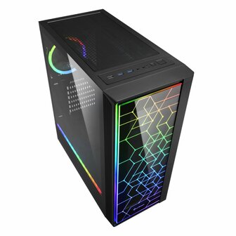 Sharkoon RGB LIT 100 | Midi Tower Case | Zwart