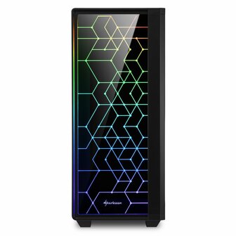 Sharkoon RGB LIT 100 | Midi Tower Case | Zwart