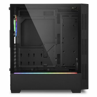 Sharkoon RGB LIT 100 | Midi Tower Case | Zwart