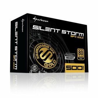 Sharkoon SilentStorm SFX | 500 Watt Gold ATX PSU | Modulair | Power Supply | Voeding