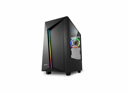 Sharkoon REV100 RGB | Midi Tower Case | Zwart