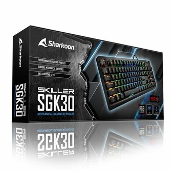 Sharkoon SKILLER SGK30 toetsenbord USB QWERTY Amerikaans Engels Zwart